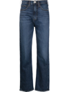 Frame High-waisted Straight-leg Jeans In Blue