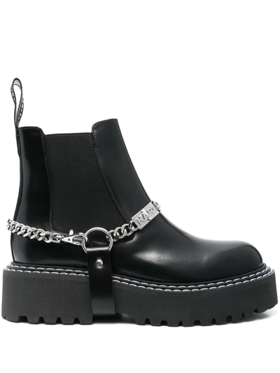 Karl Lagerfeld Patrol Ii Gore Ankle Leather Boots In Black