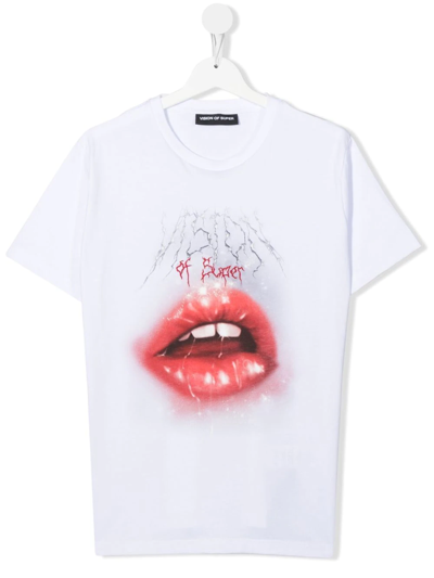 Vision Of Super Teen Graphic-print Cotton T-shirt In White