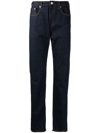 Ps By Paul Smith Contrast-stitching Straight Jeans In Blue