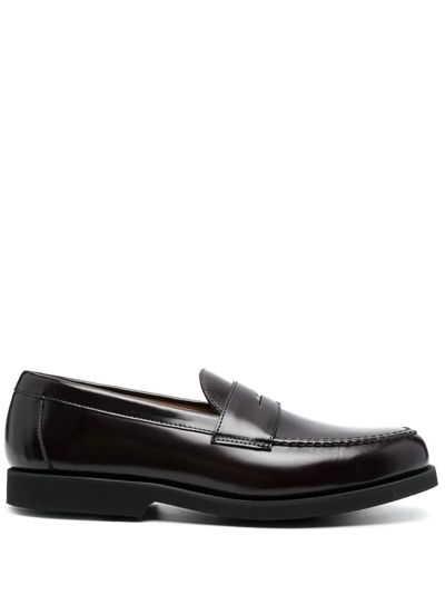 Sebago Eyan Penny Flat Loafers In Black