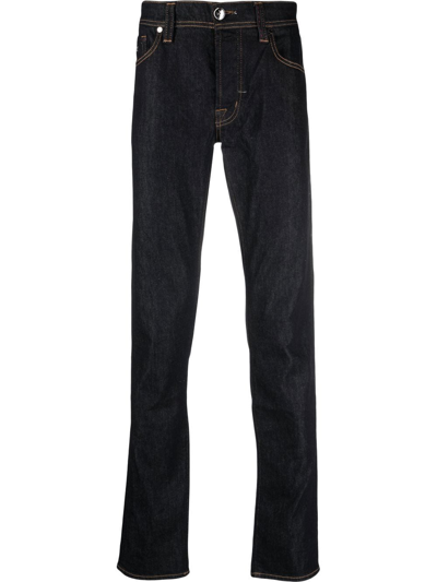 Sartoria Tramarossa Stretch-cotton Straight-leg Jeans In Blue
