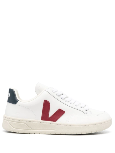 Veja V-12 Panelled Lace-up Sneakers In Multicoloured