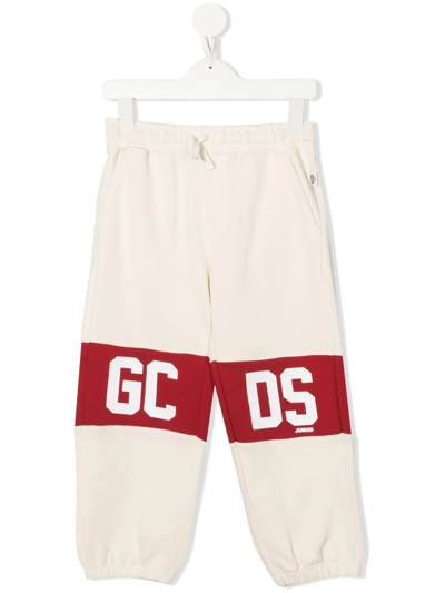 Gcds Kids'  Printed Tracksuit Bottoms In Neutrals