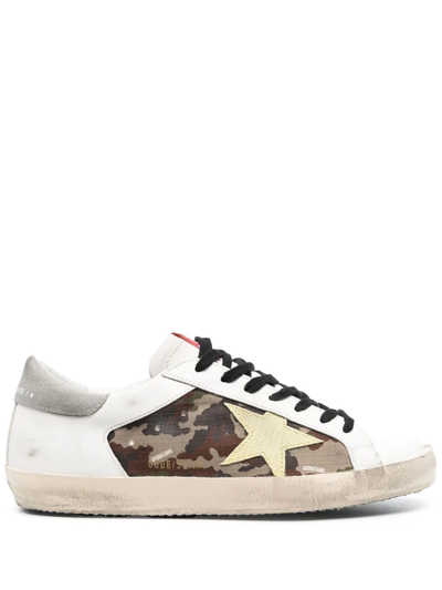 Golden Goose Multicolor Camouflage-panel Star-patch Sneakers In White
