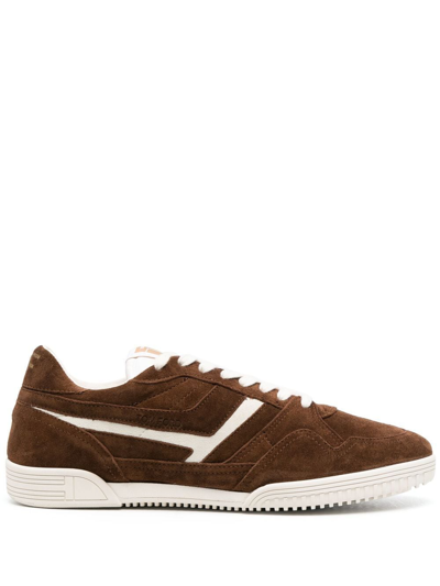 Tom Ford Brown And White Two-tone Suede Trainers
