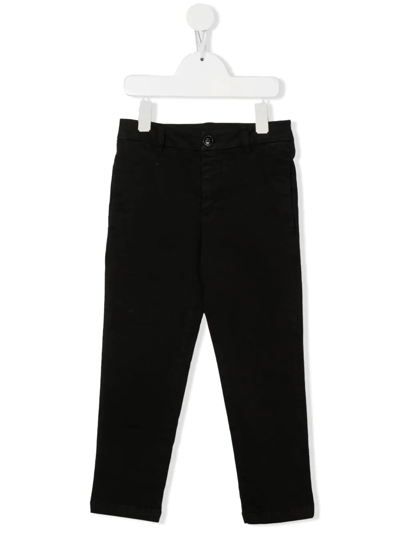 Dondup Kids' Straight-leg Jeans In Black