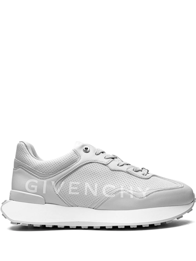 Givenchy Runner Grey Logo Leather Sneakers