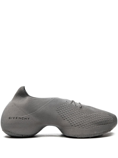 Givenchy Tk-360 Logo-print Stretch-knit Sneakers In Gray