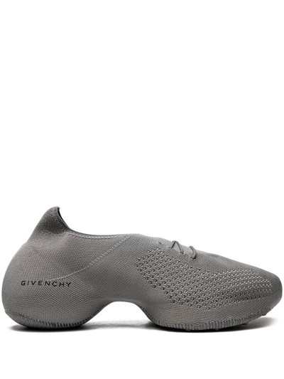 Givenchy Tk-360 Logo-print Stretch-knit Sneakers In Grey