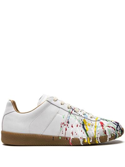 Maison Margiela Replica Paint Low-top Trainers In White