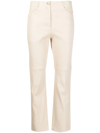 BRUNELLO CUCINELLI CROPPED LEATHER TROUSERS