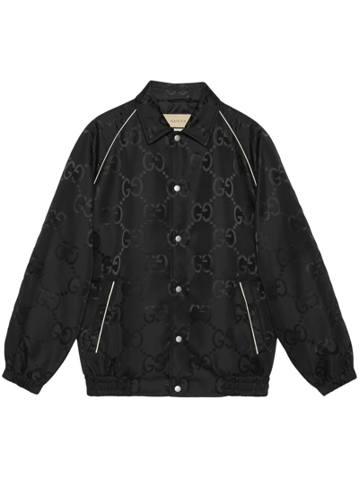 Gucci Jumbo Gg Canvas Jacket In Black