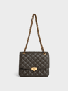 CHARLES & KEITH QUILTED CHAIN STRAP CLUTCH