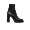 Atp Atelier Black Caio 100 Platform Leather Ankle Boots In Black