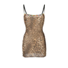 DANIELLE GUIZIO BROWN LEOPARD PRINT MINI DRESS,DGS21D100118456289