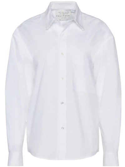 Equipment Archive White Cotton-poplin Shirt In Bright White