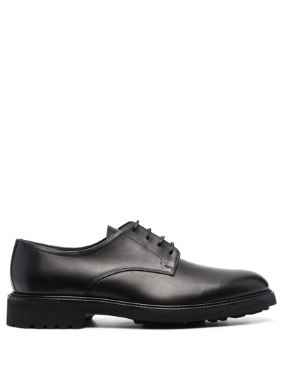 Baldinini Leather Derby Shoe In Black