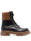 BALDININI LEATHER COMBAT BOOT