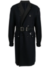 SACAI BELTED DOUBLE-BREASTED WOOL COAT