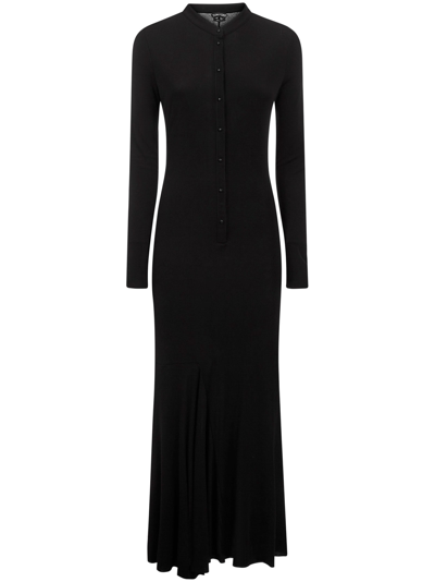 Tom Ford Asymmetric Jersey Maxi Dress In Black