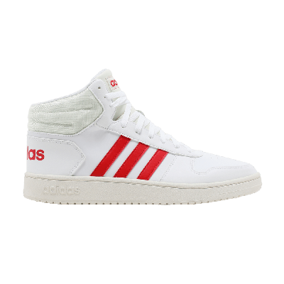 Pre-owned Adidas Originals Hoops 2.0 Mid 'white Vivid Red'
