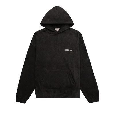Pre-owned Essentials Fear Of God  Polar Fleece Hoodie 'strech Limo' In Black