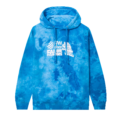 Pre-owned Anti Social Social Club False Promises Tie Dye Hoodie 'blue'