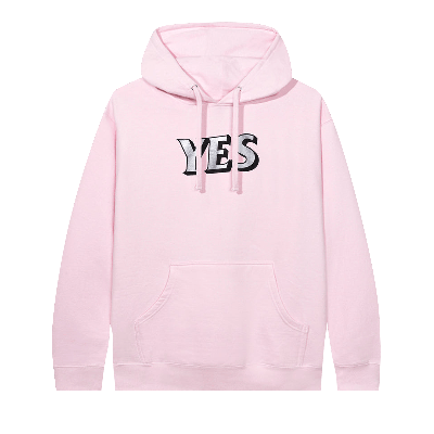 Pre-owned Anti Social Social Club Y/n? Hoodie 'pink'