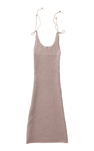 Aeron Women's Almond Cotton Maxi Dress In Pale_rose