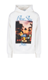 Blue Sky Inn Sunset Highway Hooded Cotton Sweatshirt In White