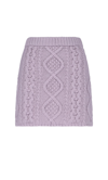 Rokh Cable-knit Mid-ride Skirt In Violet