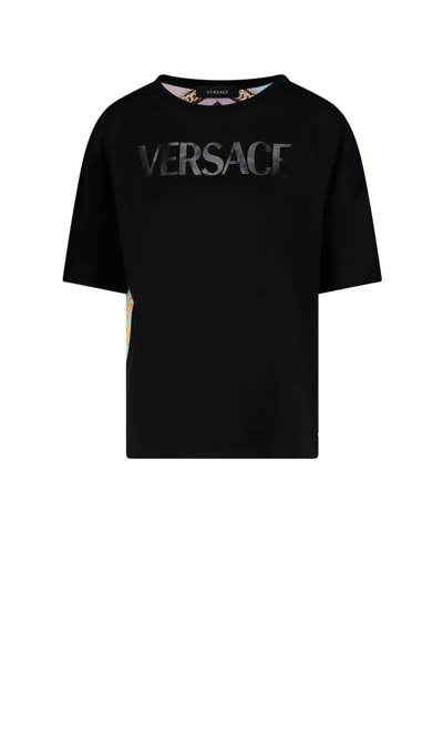 Versace Women's  Black Cotton T Shirt