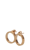 Maison Margiela Numerical Earrings Unisex Yellow Gold Plating Burattato In Gold