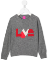 Cashmere In Love Logo Cashmere Jumper In Grau