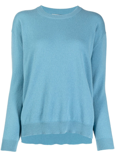 Pringle Of Scotland Round-neck Cashmere Jumper In Blue Smoke