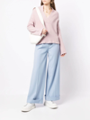 Pringle Of Scotland Ribbed-knit Shawl-neck Jumper In Rosa