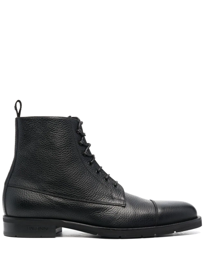 Baldinini Leather Ankle Boots In Schwarz