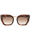Isabel Marant Eyewear Tortoiseshell-effect Tinted Sunglasses In Braun
