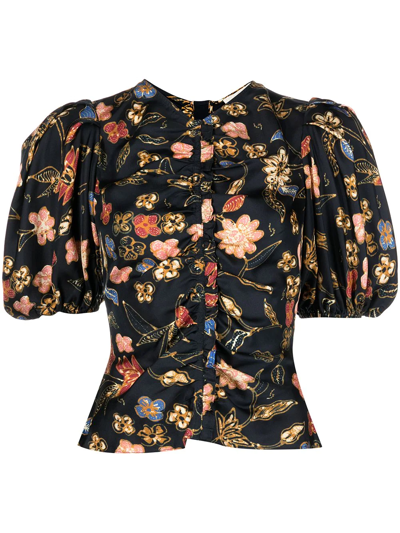 Ulla Johnson Eve Floral-print Top In Multicolour