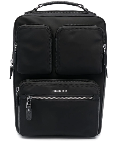 Michael Kors Brooklyn Cargo-pocket Backpack In Schwarz