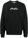 Off-white Black Painted Arrows-print Sweatshirt In Schwarz