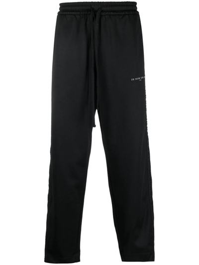 Ih Nom Uh Nit Black Cotton Blend Track Trousers