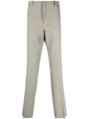 Jil Sander Cotton-wool Blend Tailored Trousers In Grün