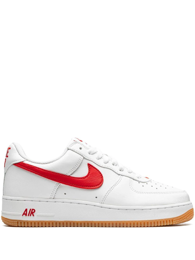 Nike Air Force 1 Low Retro Sneakers White In White/univ Red-gum Yellow-mtlc Gold