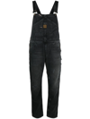 Washington Dee Cee Logo-patch Denim Dungarees In Schwarz