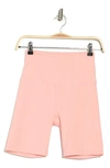 Beyond Yoga High Waist Biker Shorts In Coral Dust