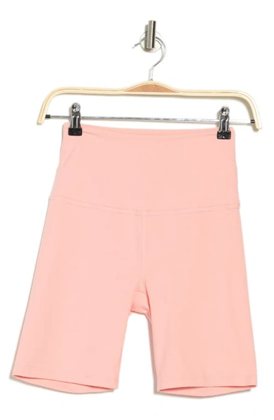 Beyond Yoga High Waist Biker Shorts In Coral Dust