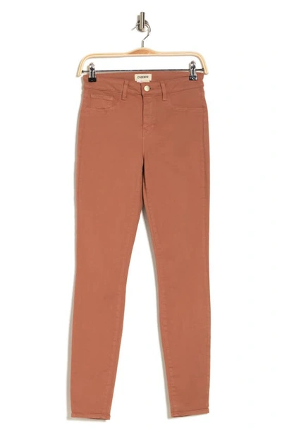 L Agence Marguerite High Waist Skinny Jeans In Mocha Brown