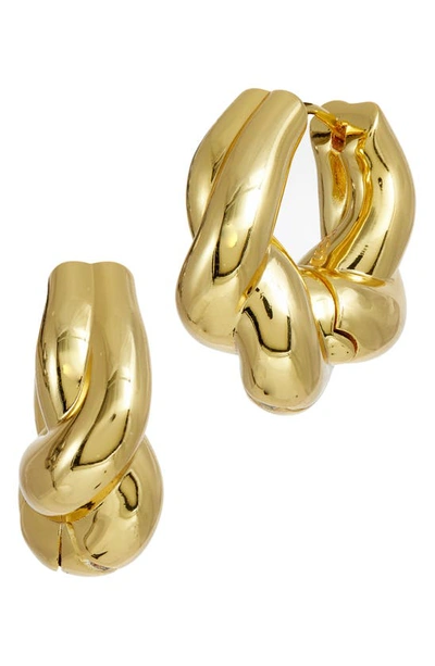 Savvy Cie Jewels 14k Gold Freeform Twist Hoop Earrings